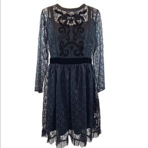 NWOT Nanette Lapore size 4black lace dress…